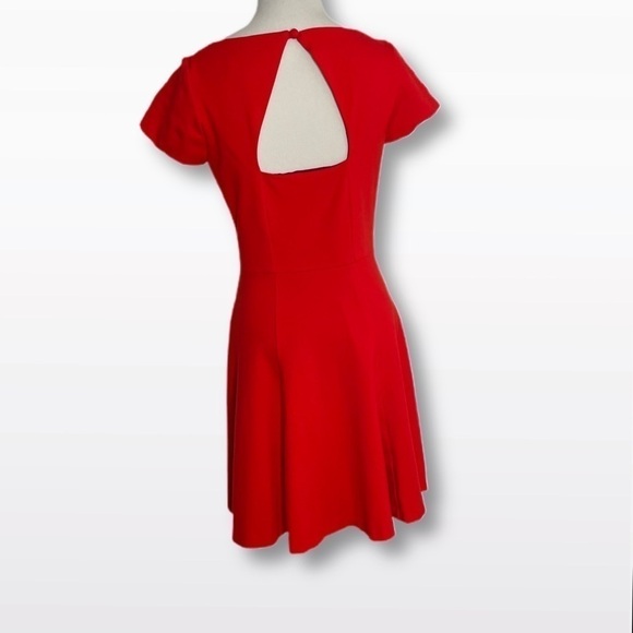 𝅺LEONA Red Fit and Flare Dress - Picture 6 of 9